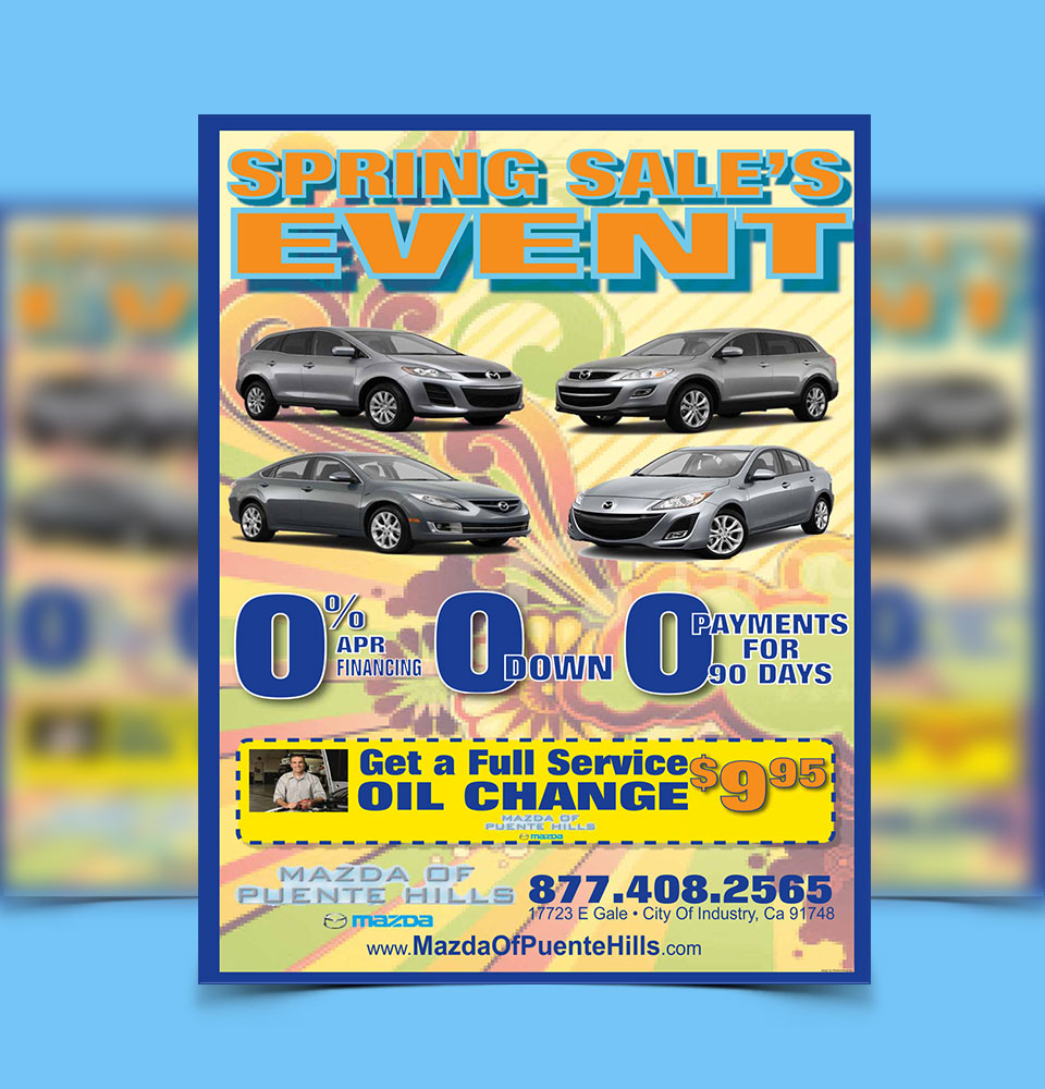 automotive flyer graphic design