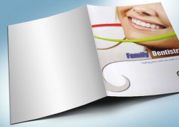 dentist pocket folder graphic design