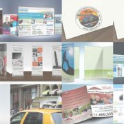 graphic design services work, logo, flyer, brochure, pocket folder, banner stands, trade show booths, website
