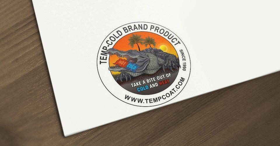 Custom professional vector logo design and corporate brand identity for Temp-Coat insulation products.