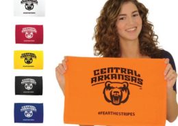 Promotional Items For College: Boosting University Spirit 13 Promotional Items For College Women Holding Rally Towel
