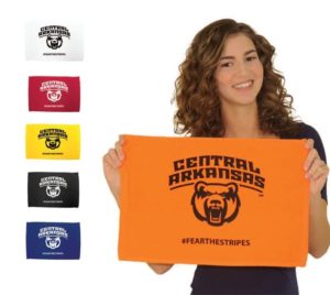 Promotional Items For College Women Holding Rally Towel