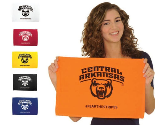 Promotional Items For College Women Holding Rally Towel