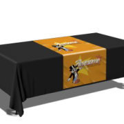 Table Runners Custom branded event table runner for trade shows