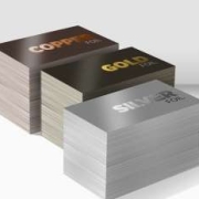 Foil Run Cards Premium foil run business cards with metallic accents