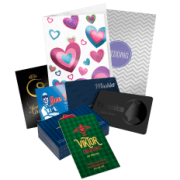 Majestic Foil Cards Majestic silver and gold foil marketing cards