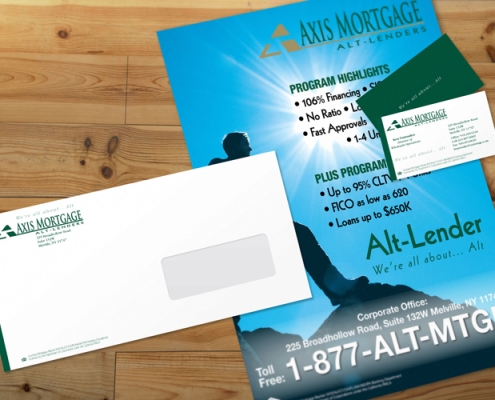 Professional Financial Mailer Custom Mortgage Marketing Flyer Design with Direct Mail Envelope Layout